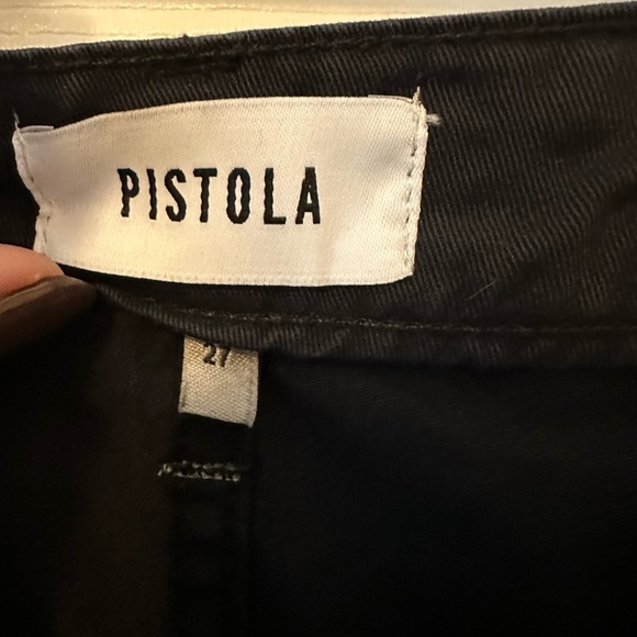 Pistola Tammy High Rise Black Trouser Pants Button Fly Baggy - Picture 2 of 7